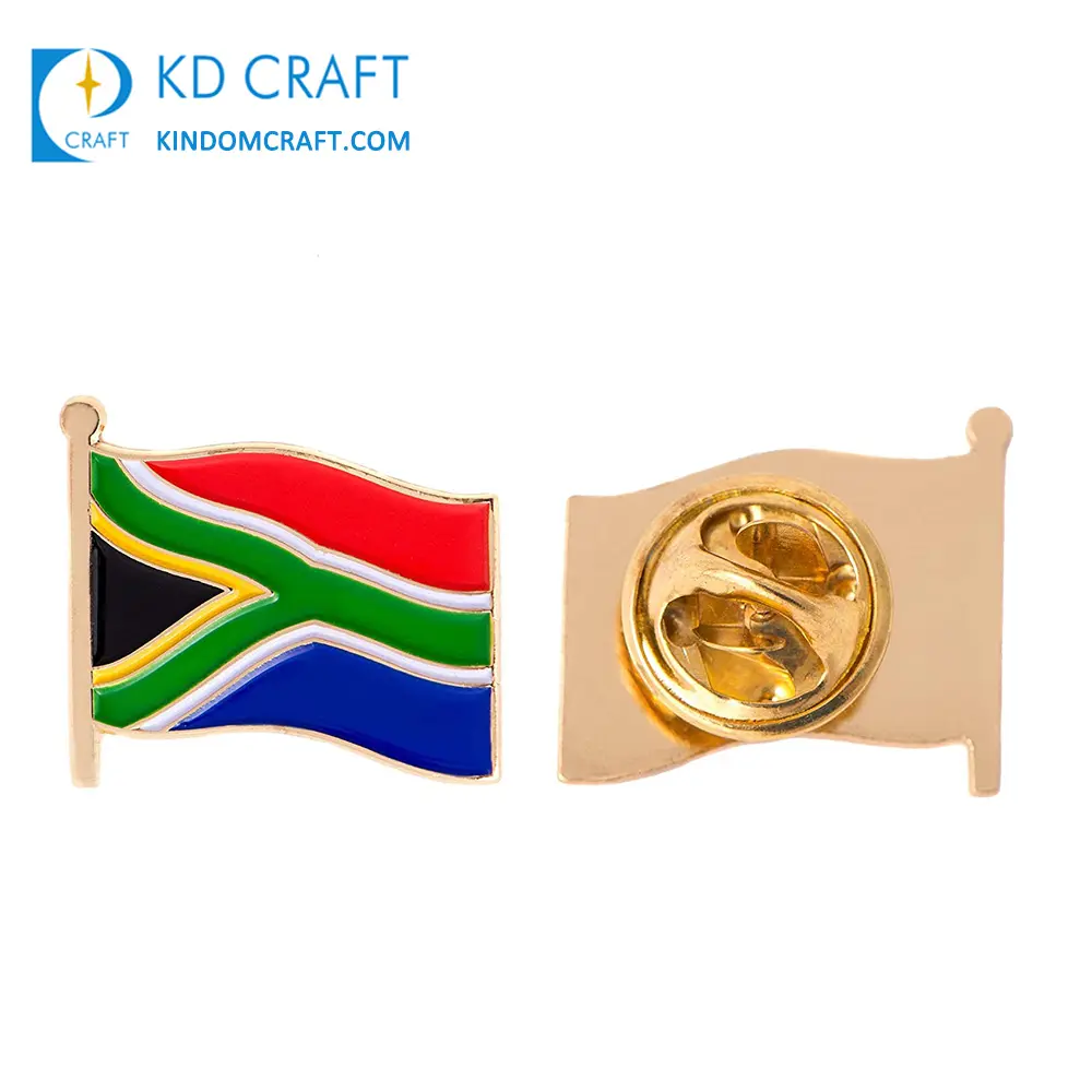 Custom made in metallo dello smalto nazionale del paese ghana camerun kenya congo giamaica egitto nigeria bandiera del sud africa africano pin del risvolto