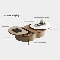 Table basse moderne avec plateau relevable et rangement, fabriquée en Chine, pour salon