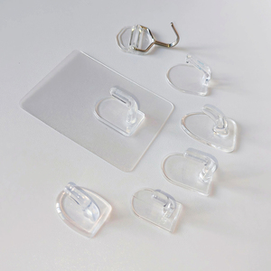 Nhà sản xuất của mẫu miễn phí khăn hút móc áo dính nhựa Móc áo thiệt hại miễn phí dính tường móc - Product Image 1