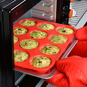 แม่พิมพ์ซิลิโคนสำหรับเค้ก12ถ้วยแบบไม่ติดถาดมัฟฟินถาดแม่พิมพ์ปกติสำหรับอบคัพเค้กอาหารเชิงพาณิชย์ - Product Image 6