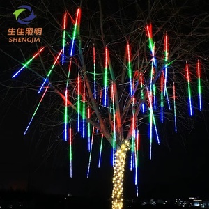 Guirlande lumineuse LED de jardin, effet de paysage, pour mariage, Halloween, festival, lumières de Noël, effet de météore tombant, neige, IP65 étanche, vente chaude 2025 - Product Image 6