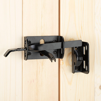 Loquet de porte à levier robuste pour clôtures en bois, kit de loquet de clôture autobloquant avec poignée, kit de verrouillage de porte et de portail