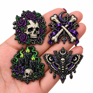 Badge métallique personnalisé en gros, épinglette émaillée sur mesure pour Halloween, idéal pour événements, cadeaux promotionnels, costumes et souvenirs - Product Image 6