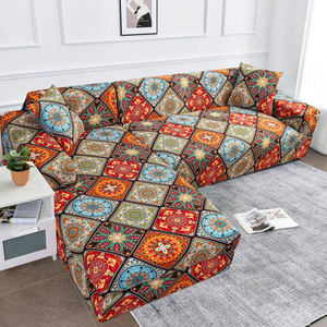 Housse de Canapé d'Angle Bohème Élastique Mandala, Housse Amovible Extensible pour Fauteuil et Canapé Sectionnel - Product Image 3