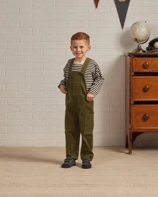 Baby Comfortable Jumpsuit Kid Pocket Overall Romper Children Dark Green Romper