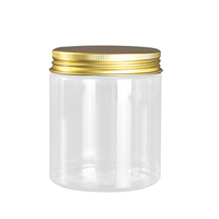Pot en plastique à large ouverture de qualité alimentaire de 380 ml, diamètre 71 mm, hauteur 118 mm, avec couvercle à vis pour assaisonnement, épices, biscuits