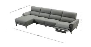 Sofá Seccional Esquinero Extensible en Forma de L de Cuero Europeo para <span class=keywords><strong>4</strong></span> Personas con Control Remoto - Product Image 5