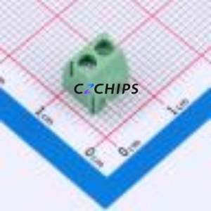 DB301R-3.5-2P-GN-S Screw Terminal Block Bent Lead Through Hole,P=3.5mm Connector 1x2P 3.5mm Green Right Angle Insert - Product Image 1