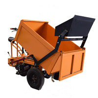 Camion à benne basculante électrique pratique à déchargement automatique Véhicule de transport de sable tricycle à moteur auto-pelle pour les chantiers de construction
