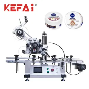 KEFAI Flat Bottle Surface Labeling Machine Round Bottle Top Plane Adhesive Labeler