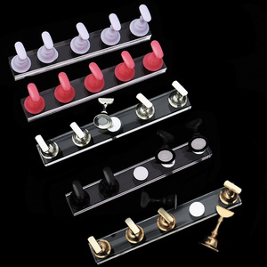 Multi-color 5pcs/set Magnetic Nail Tip Display Nail Tips Stand Set Professional Training Fingernail Nails Art Practice Holder - Product Image 3