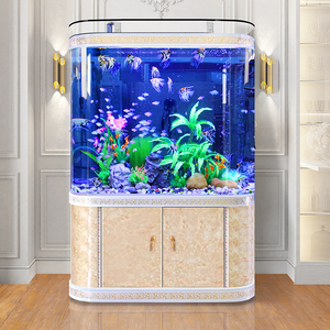 Stilvolles <span class=keywords><strong>Aquarium</strong></span> mit Doppelrundung an den Ecken, Umweltfreundliches Glas-<span class=keywords><strong>Aquarium</strong></span> für Zuhause, Büro und Wohnzimmer, Bodenständer für Salzwasser- und Süßwasser-Pflanzenbecken - Product Image 3