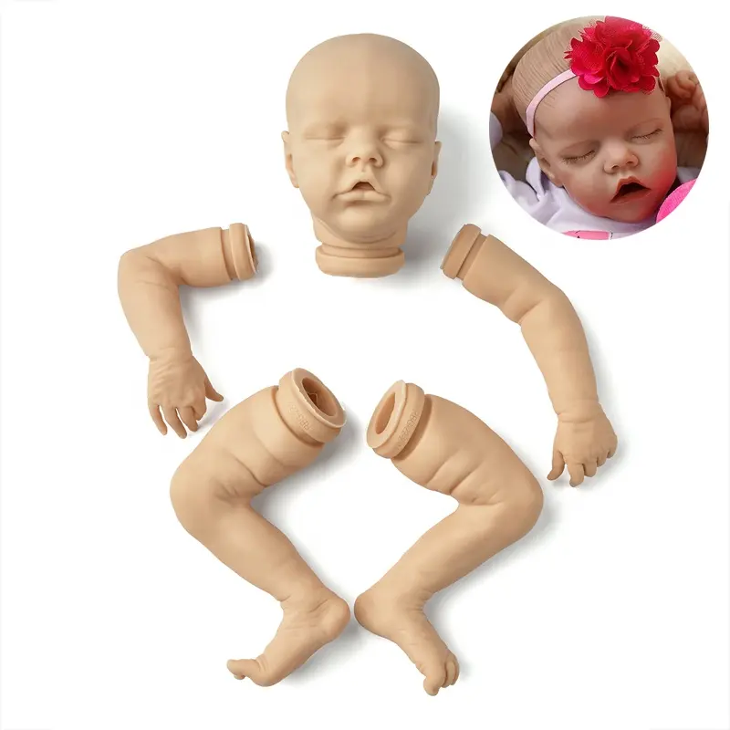 R B Various Type Baby Toys With Implant Hair Super Solid Full Soft Cotton Body Silicone Reborn Doll Kits