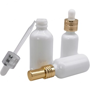 Wholesale 10ml 15ml 20ml 30ml 50ml 100ml White Opal Glass <b>Bottle</b> Empty Essential Oil <b>Dropper</b> <b>Bottles</b> with Aluminum Silver Cap - Product Image 6