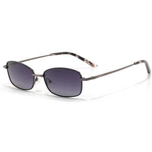 Lunettes de soleil rectangulaires à monture métallique intégrale, protection UV400, protection solaire unisexe pour adultes - Product Image 4