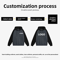 Bottcoola Sweatshirt Lengan Panjang Musim Gugur Desain Hoodie Logo Kustom Saku Seragam Perusahaan Acara Team-Building Unisex Oversize