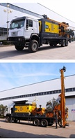 Équipement de forage de puits monté sur véhicule, camion de transfert pratique, engin de forage transporté pour opération de forage de puits sur site