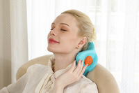 Bleu électrique Portable multifonctionnel Massage cervical oreiller Vibration pétrissage réparation cervicale Traction Massage du cou à domicile