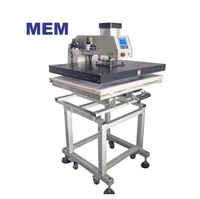 Presse à chaud pneumatique automatique monoposte 50x60cm de Chine avec applicateur de strass en relief pour vêtements et t-shirts