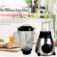 Blender électrique 7 vitesses avec pot en verre de 48 oz, base métallique, bouton rotatif et broyeur pour la maison et le bar
