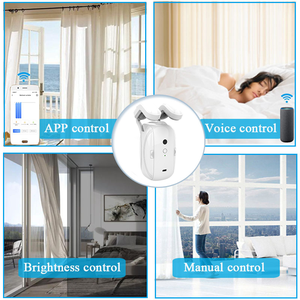 Robot de rideau intelligent pour maison connectée 3 en 1 WiFi BLE Télécommande sans fil Ouvre-rideau Fonctionne avec tringle romaine Rail en T Rail en <span class=keywords><strong>U</strong></span> <span class=keywords><strong>Bot</strong></span> - Product Image 6