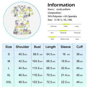 Spandex soins infirmiers gommages uniformes quotidien/festif imprimé gommage ensemble <span class=keywords><strong>clinique</strong></span> médicale Salon de beauté en gros personnaliser Source usine - Product Image 4