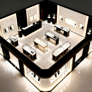 Vitrina Moderna <span class=keywords><strong>de</strong></span> Lujo para Joyería, Exhibición <span class=keywords><strong>de</strong></span> Collares <span class=keywords><strong>de</strong></span> Diamantes, Decoración <span class=keywords><strong>de</strong></span> Tienda, Diseño Interior Personalizado para Joyerías - Product Image 1
