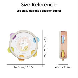 1 Uds. Juguete de tambor de campana de bebé de plástico suave para niños juguete de entrenamiento sensorial para viajar y <span class=keywords><strong>comer</strong></span> aplaudir con atención de sonido - Product Image 5