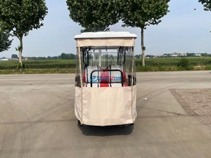 Carrito de Golf Eléctrico Clásico Homologado para Circular por la Calle, Color Blanco, con Cubierta para Lluvia, Coche Clásico para Turismo - Product Image 5