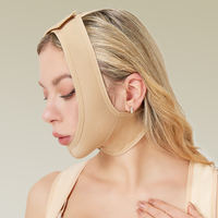 Ceinture de levage du visage respirante et réutilisable en forme de V à double sangle Masque amincissant à double menton avec réducteur pour le double menton