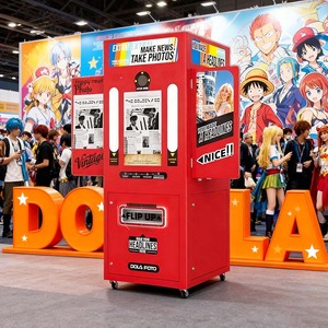 Journal Photobooth Photo Booth Imprimer AR <span class=keywords><strong>Selfie</strong></span> Machine avec Old-School Layout Vintage Style Photo Vending Booth DOLA - Product Image 1