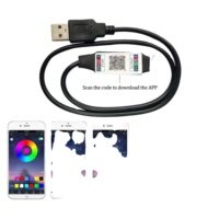 Lampu Strip LED Pintar 2025 New Hengyu Usb 5v Rgb 5050 30leds/m Ce Rohs Tujuh Warna Kontrol Suasana
