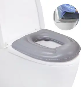 Aufblasbares Toiletten sitzkissen, erhöhtes Donut kissen, höhen verstellbar, PVC-Kommoden stütz kissen für Erwachsene, Senioren, Behinderte
