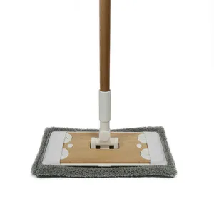 2020 new design flat floor mops for house cleaning wooden pole dust mop kitchen cleaning tools