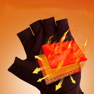 Gants chauffants d'extérieur, gants de <span class=keywords><strong>sport</strong></span> pour le cyclisme, gants de randonnée, demi-doigts, gants électriques rechargeables pour l'hiver, hommes et femmes, design personnalisé - Product Image 2