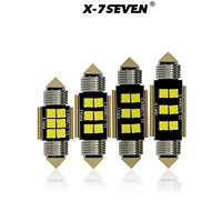 X-7SEVEN Nouvelles ampoules LED CANBUS 31mm-41mm 6030 pour voiture, éclairage de lecture, plaque d'immatriculation, plafonnier, lampe intérieure, plafonnier de toit, 12V 2W