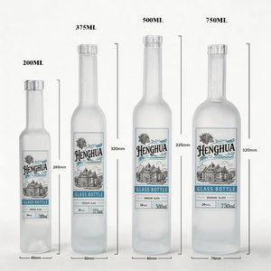Botella de Vidrio Personalizada Esmerilada para Licores, 25oz/75cl, Cuello Largo, Cristal Super Flint, 750ml, para <span class=keywords><strong>Vodka</strong></span>, Brandy, Ginebra, Ron, Whisky, con Tapón - Product Image 6