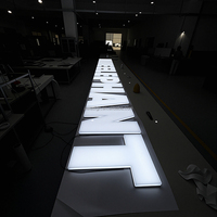 Lettres en acrylique LED personnalisées à trois faces pour l'extérieur, enseigne murale pour boutique de téléphonie mobile