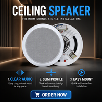 Altavoz de Techo JBHKJ 104, Woofer de 5-10W, Carcasa de Plástico, Coaxial de Rango Completo, Sistema de Audio PA para Cine en Casa