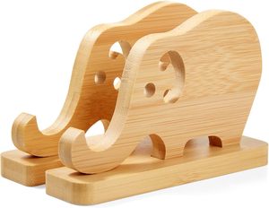 Supporto per Telefono in Bambù a Forma di Elefante Personalizzato, Organizzatore da Scrivania, Supporto per Smartphone, Dock per Telefono, Vendita all'Ingrosso - Product Image 6