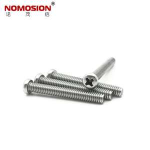 สกรูหัวกลม NOMOSION M4x32 มม. สแตนเลส 304 เกรด 8.8 สกรูเครื่องจักร - Product Image 1