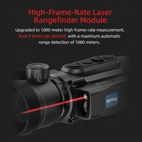 Lunette de chasse thermique tactique en aluminium Sytong XM2.0-650LRF, résolution 640x512, télémètre 2500m, antichoc