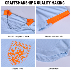 Camiseta de Fútbol Ligera que Absorbe la Humedad, sin Logotipo, Transpirable, de Poliéster, Uniforme de Fútbol para Hombre, Venta al Por Mayor - Product Image 4
