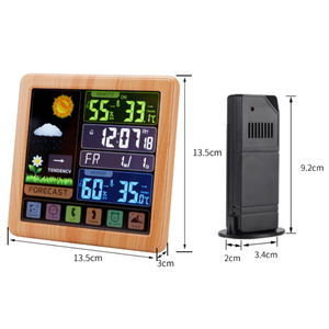 צבעוני <span class=keywords><strong>lcd</strong></span> צבעוני חיצוני דיגיטלי טמפרטורה חיצונית צג מזג אוויר תחנת תחזית שעון - Product Image 4