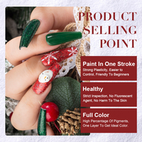 Vente chaude Noël Gel Vernis À Ongles Rouge Vert Semi Permanent Vernis Hybride Nail Art Conception Soak Off UV LED Gel