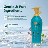 Shampoo liquide nourrissant à l'eau de riz biologique pour cheveux secs 500ml, marque privée, OEM, ODM, fournisseur d'usine en Chine