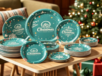Assiettes en papier rondes de qualité supérieure, robustes, 6, 7, 9, 10 pouces, en vrac, jetables, pour fondue