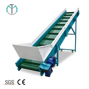 Automatic Logistics Conveying Machinery Feeding Conveyor Bottle Conveyor Belt Rubber Belt Conveyor For Plastic Crusher