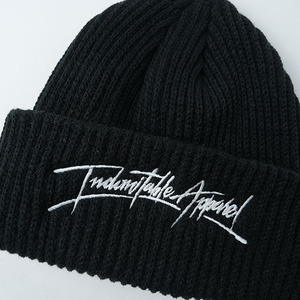 맞춤 자수 두꺼운 비니 단색 아크릴 니트 모자 맞춤 로고 따뜻한 겨울 모자 - Product Image 4