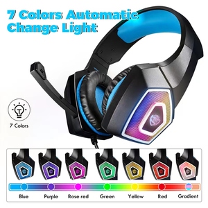 Casque de jeu sans fil RGB pour <span class=keywords><strong>PS4</strong></span>, écouteurs supra-auriculaires avec oreilles de chat, dynamique 40 mm, métal, sport, voyage, ANC, écoute AAC, cuir - Product Image 1